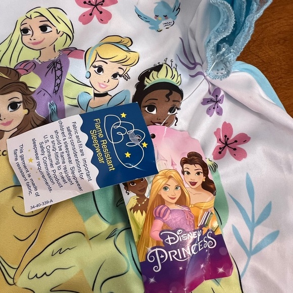 Disney Princess Pyjama Set Shirt & Pants - Blue and Pink Size 3T Girls - Picture 6 of 8
